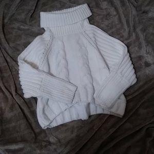White fuzzy sweater